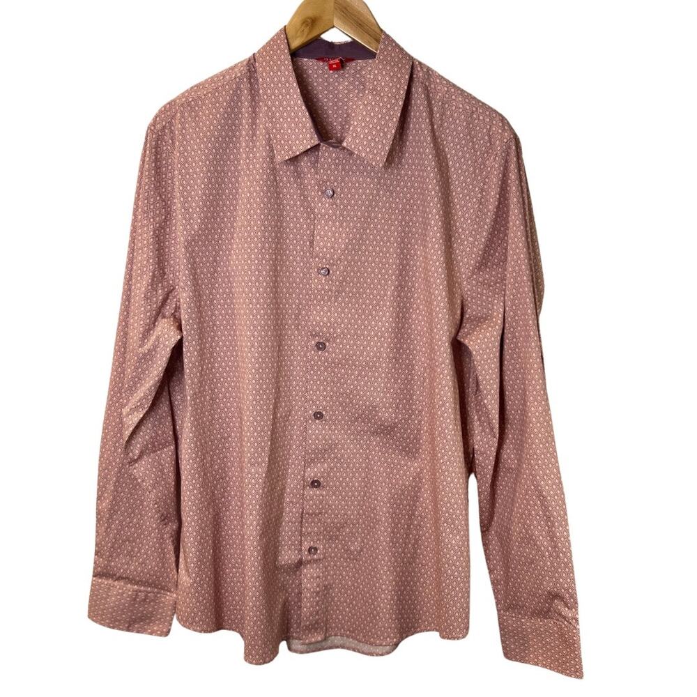 Guess Men's Pink Button Up Dress Shirt Size XL